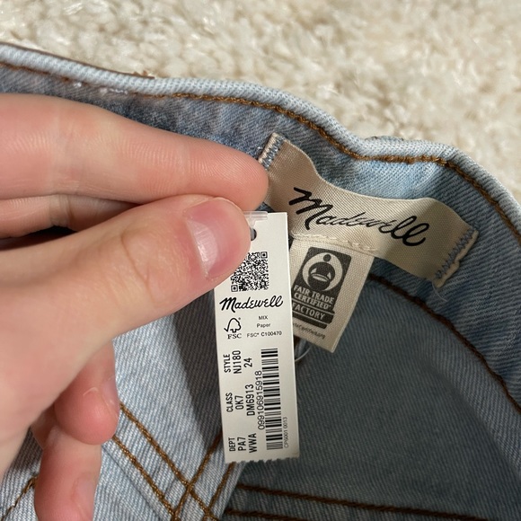 Madewell Perfect Vintage Straight Leg Jeans Blue Denim Size 24 - Picture 12 of 14